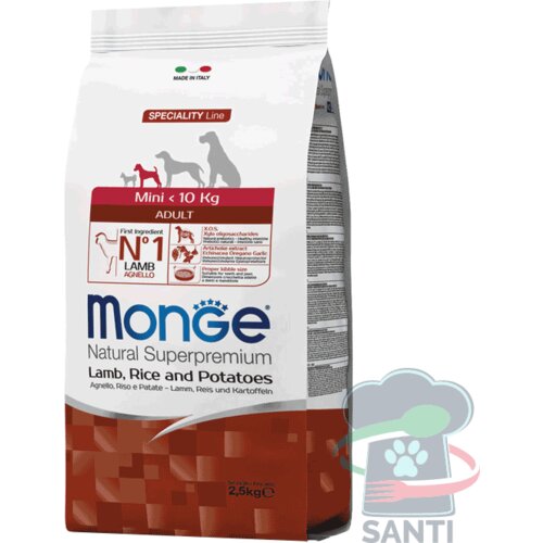 Monge Speciality Extra Small Adult, Jagnjetina, Krompir i Pirinač - 2.5 kg Cene