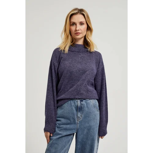 Moodo Women's turtleneck sweater - purple