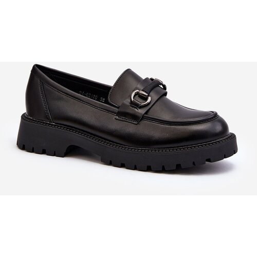 Kesi Women's eco leather loafers black Ledda Slike