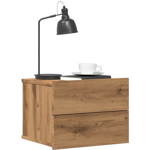 VidaXL Stenska nočna omarica 2 kosa artisan hrast 40x32x30 cm Slike