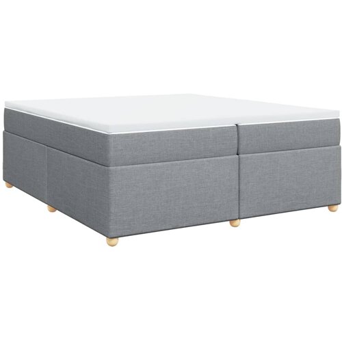 Maison Chic Box spring postelja - Vzmetna postelja z vzmetnico svetlo siva 200x200 cm blago SL24601, (21890909) Cene