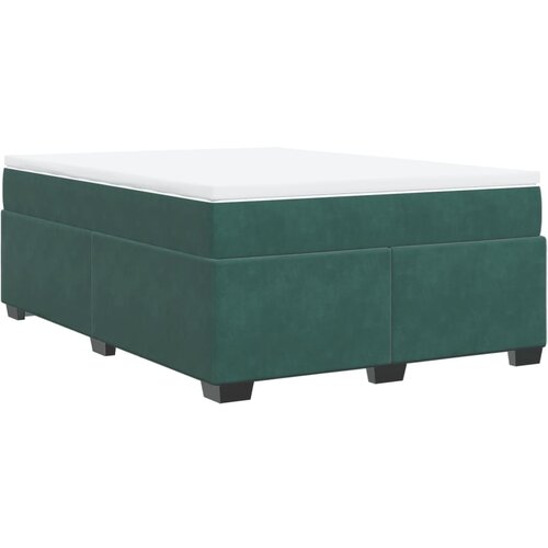 Maison Chic Box spring postelja - Vzmetna postelja z vzmetnico temno zelena 160x200 cm žamet SL24055, (21891375) Cene