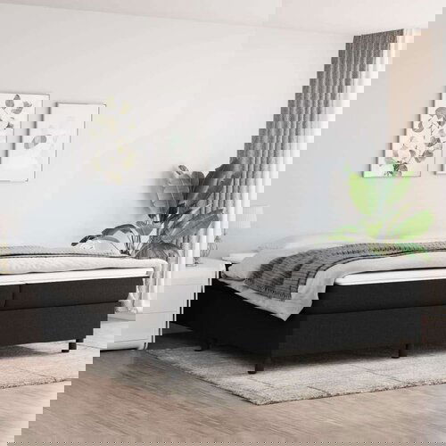  Box spring posteljni okvir črn 200x200 cm blago, (20737157) Slike