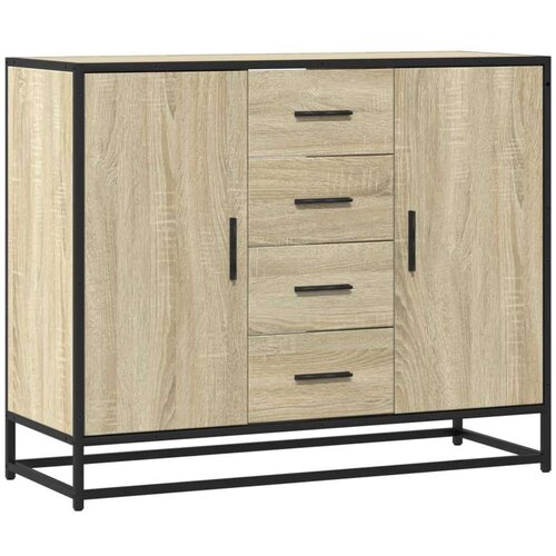 VidaXL Komoda sonoma hrast 92x35x76 cm izrađeno drvo Slike