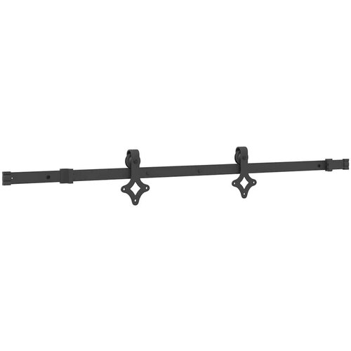 VidaXL Pribor za klizna vrata 152,5 cm čelični crni Slike