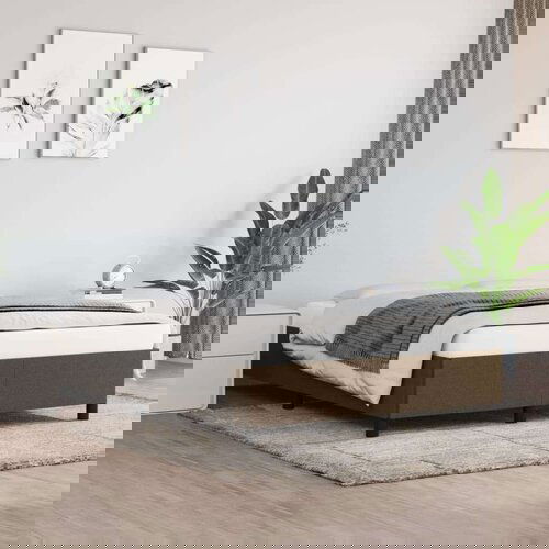  Za krevet tamnosmeđi 140 x 190 cm od tkanine Slike