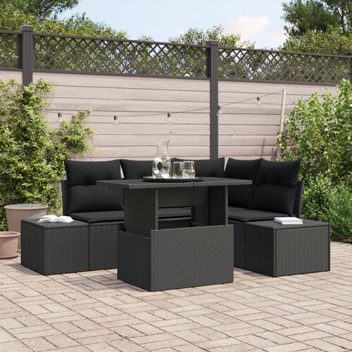 VidaXL Set vrtnih sofa 5 dijelova Tamno siva Slike