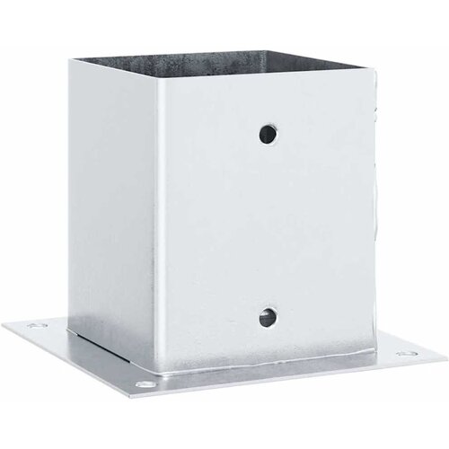  Postolja za stupove kvadratna 4 kom 121x121 mm pocinčani čelik Slike