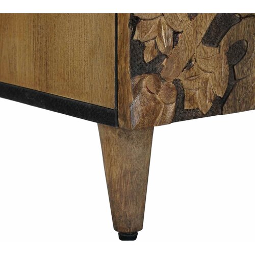  ormar s pohranom Smeđa 105 x 33,5 x 46 cm Čvrsto drvo manga Slike