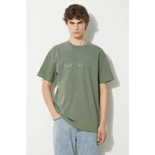 Carhartt WIP Pamučna majica S/S Duster T-Shirt za muškarce, boja: zelena, s aplikacijom, I030110.1YFGD