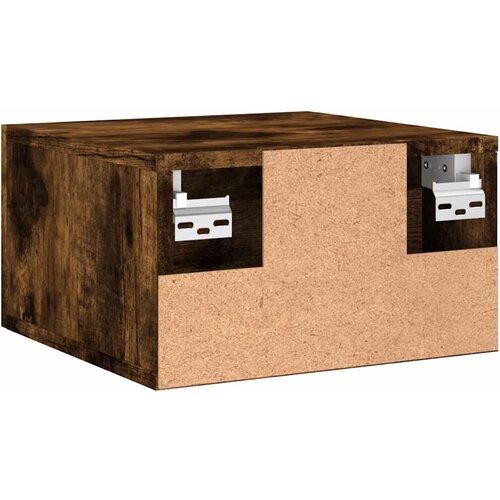  Zidni noćni ormarići 2 kom dimljenog hrasta 35x35x20 cm Slike