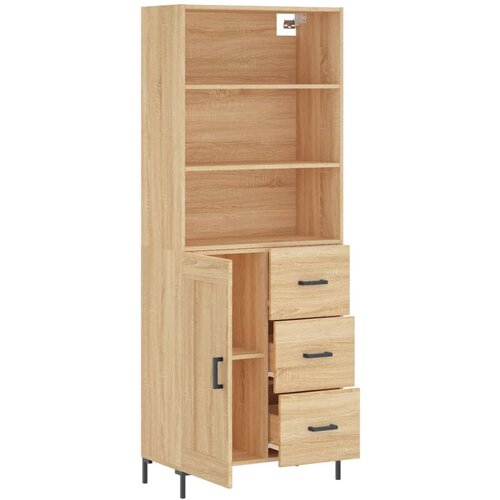 Maison Chic Visoka Komoda - Predalnik sonoma hrast 69,5x34x180 cm inženirski les, (21720432) Cene