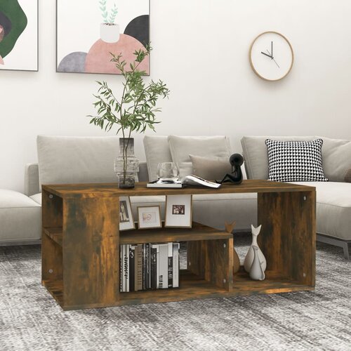  Stolić za kavu boja hrasta 100 x 50 x 40 cm konstruirano drvo Cijene