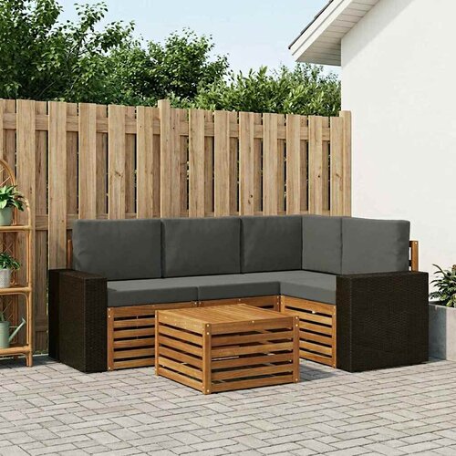  Set vanjskih sofa 5 kom. Prirodna i antracit Poliester Cene