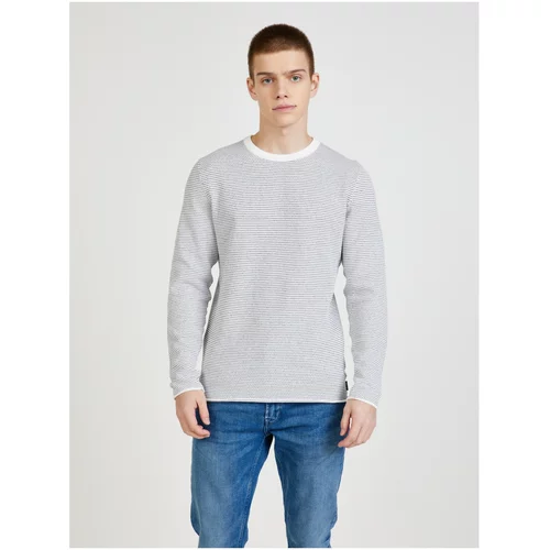 Only Light Grey Patterned Sweater & SONS Niguel - Men