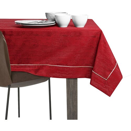 AmeliaHome Stolnjak Vesta s man&amp;scaron;etom i obrubom 110x200 cm, bordo Slike