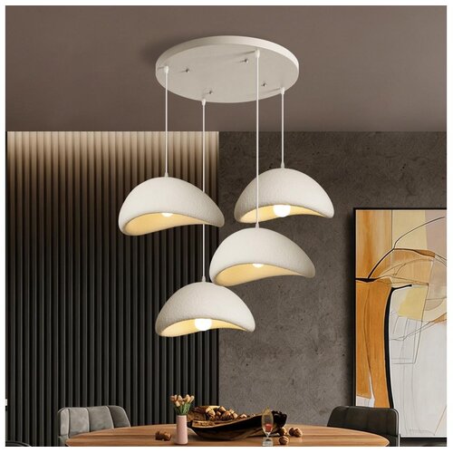 Brilagi Luster na sajli WABI SABI 4xE27/60W/230V bela Slike