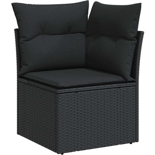 vidaXL 7-dijelni set vrtnih sofa od poliratana s jastucima crni Cijene