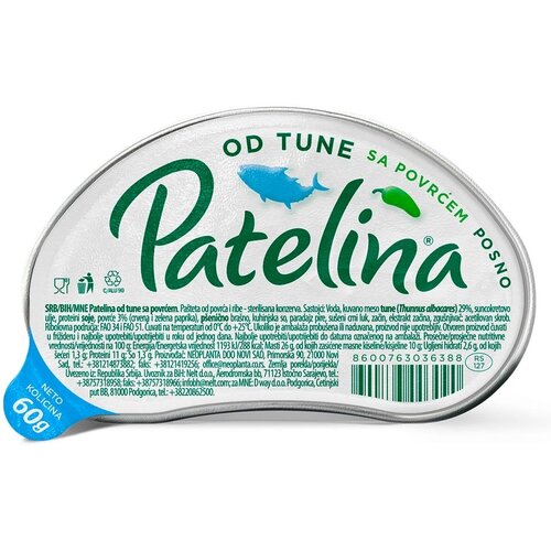 PATELINA pa&amp;scaron;teta tuna povrće 60g Slike