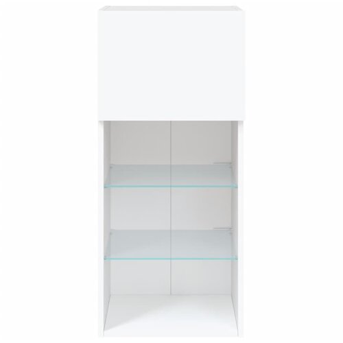  ormarići s LED svjetlima 2 kom bijeli 40,5x30x90 cm Slike