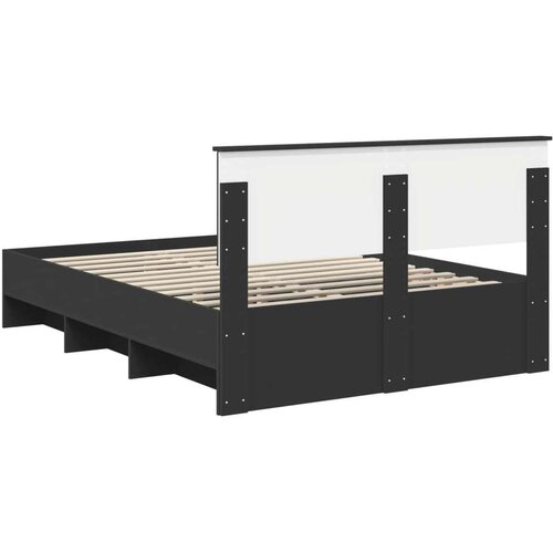  Okvir za krevet Crna 140 x 200 cm Konstruirano drvo - Crna 140 x 190 cm Slike