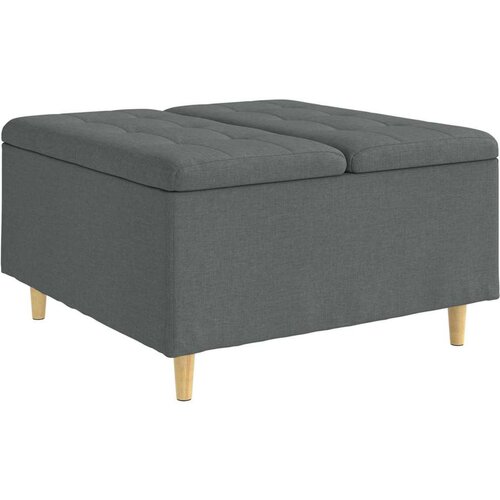  Stolica s dugmadi s jastukom Tamno siva 80 x 80 x 45 cm tkanina Slike