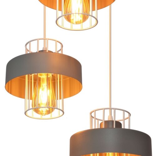  Visilica na sajli VOLTA 3xE27/15W/230V prečnik 42 cm siva Slike