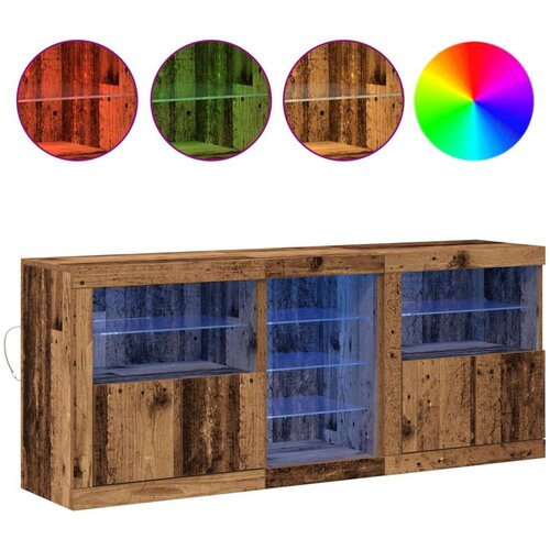  s LED svjetlima Staro drvo 162x37x67 cm Slike