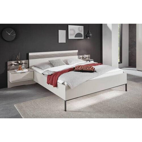 Dieter Knoll POSTELJNA GARNITURA 180 cm x 200 cm , leseni material barve skrilavca, svetlo siva Slike