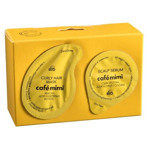 CafeMimi maska za kosu CAFÉ mimi (kovrdžava kosa, ulje semenki kajsije) 20ml/5ml Cene