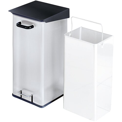  Zbiralnik odpadkov za čiste prostore, prostornina 40 l, ŠxVxG 320 x 620 x 380 mm, jeklena pločevina Cene