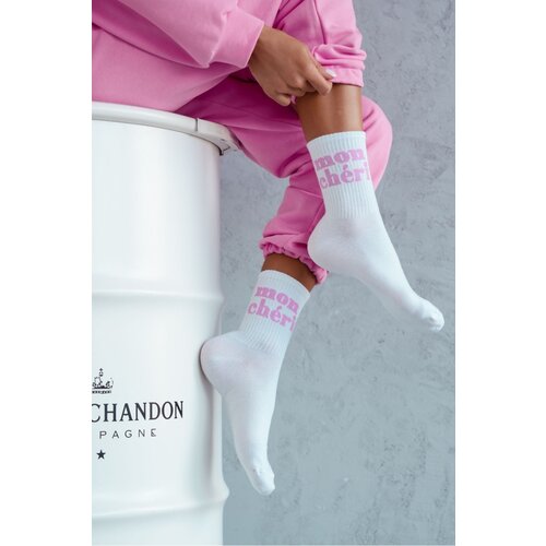 Milena Women's Socks Mon Chéri Cotton White Cene
