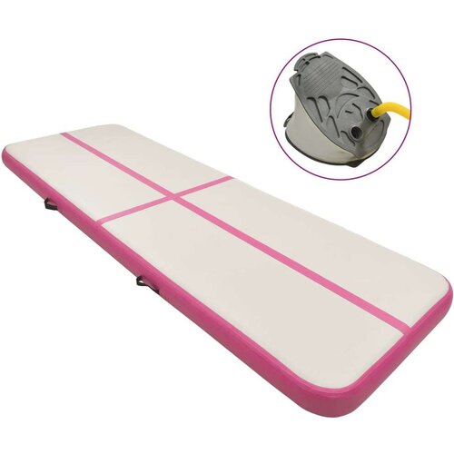  Strunjača na napuhavanje s crpkom 400 x 100 x 20 cm PVC roza Slike