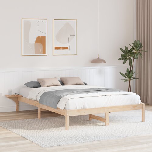 vidaXL Posteljni okvir z nočnimi omaricami Rjava 150 x 200 cm Rjava Cene
