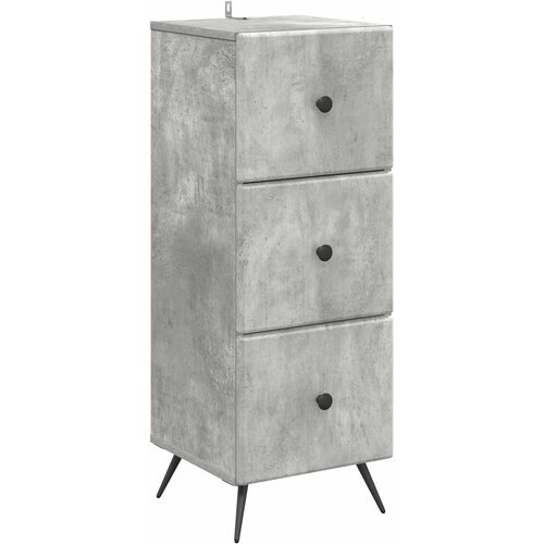  Ormar s ladicama Betonska siva 33 x 34,5 x 90 cm Slike