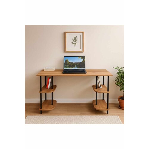 Hanah home radni sto Peka113, 120 cm, bor / crni Slike