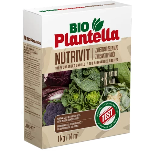 Bio plantella Organsko gnojilo za solato, zelje, cvetačo in ostalo listnato zelenjavo Bio Plantella (1 kg)