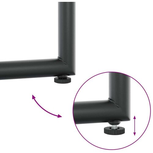  Vrtni set za objed 5 pcs Crna i antracit 140 x 70 x 73 cm - Stol 140 cm +4x stolica Slike