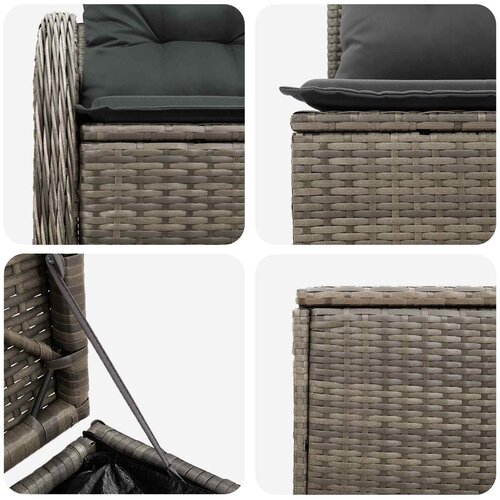  Set sofe 7 kom. Siva i tamno siva 124 x 62 x 69 cm Slike
