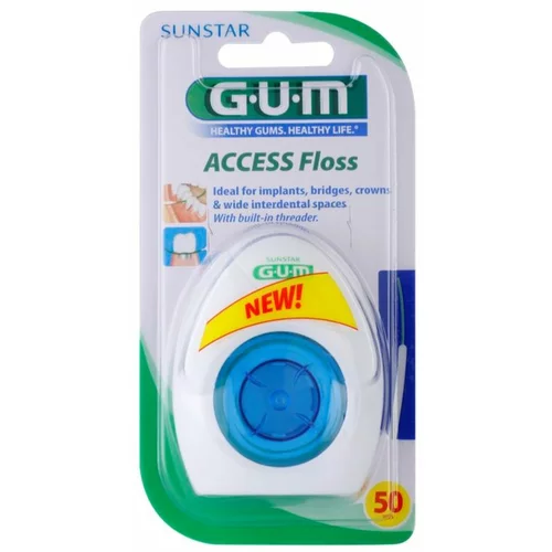 GUM Access Floss zobna nitka za zobne aparate in vsadke 50 kos