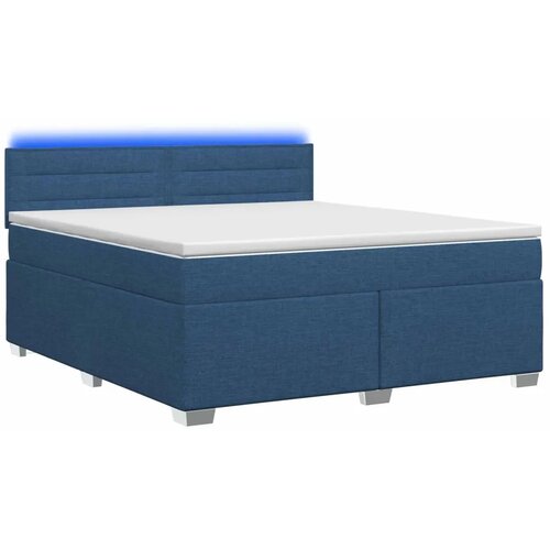  Krevet s box springom madracem i LED-om Plava 160 x 200 cm - Plava 160 x 200 cm Dizajn linija Slike