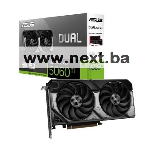 Asus VGA DUAL-RTX5060TI-O16G 16GB GDDR7 OC Edition,128-bit 3x DP, 1x HDMI Cijene