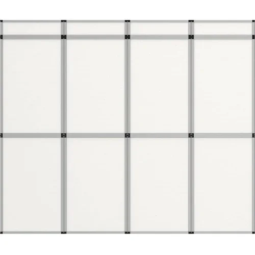 vidaXL Sklopivi izložbeni zid s 12 ploča 242 x 200 cm bijeli