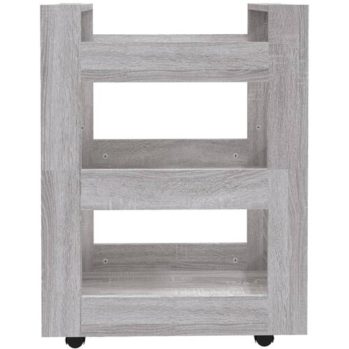  Kuhinjska kolica siva boja hrasta 60x45x80 cm konstruirano drvo Slike