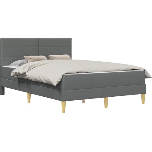  Krevetna konstrukcija Tamno siva 120 x 190 cm Poliester Slike