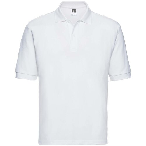 RUSSELL Men's White Polycotton Polo Shirt Slike