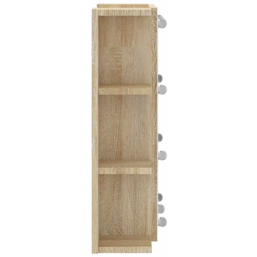  s ogledalom LED boja hrasta sonome 70 x 16,5 x 60 cm Slike