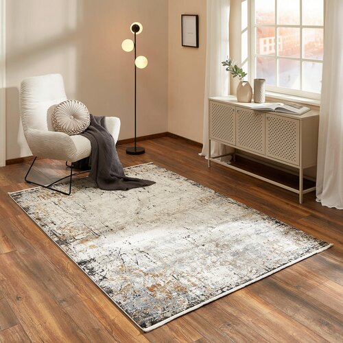 Dieter Knoll tkana preproga poseidon 80/150 cm tkano siva, večbarvno Slike