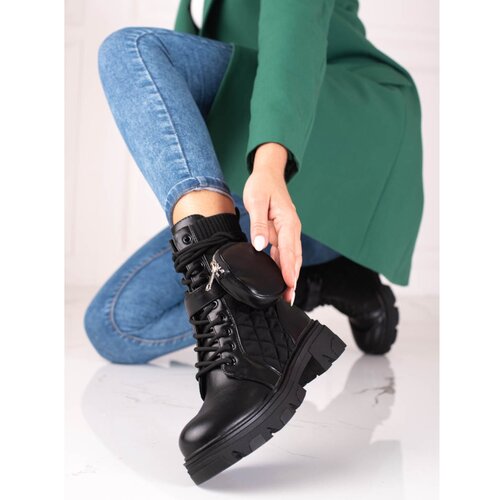 SHELOVET ženske čizme black Shelvet With Velcro Pocket Slike