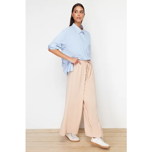 Trendyol Stone Wide Leg Woven Trousers